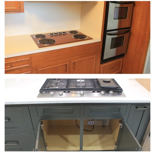 Stove top kitchen remodel in Texas by Tukasa Creations