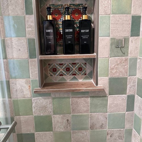Custom tile shower installation by Tukasa Creations